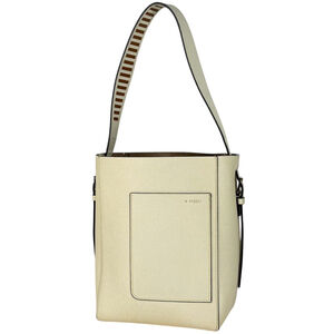 Valextra Small One-Shoulder Bucket Bag in White Leather for Women